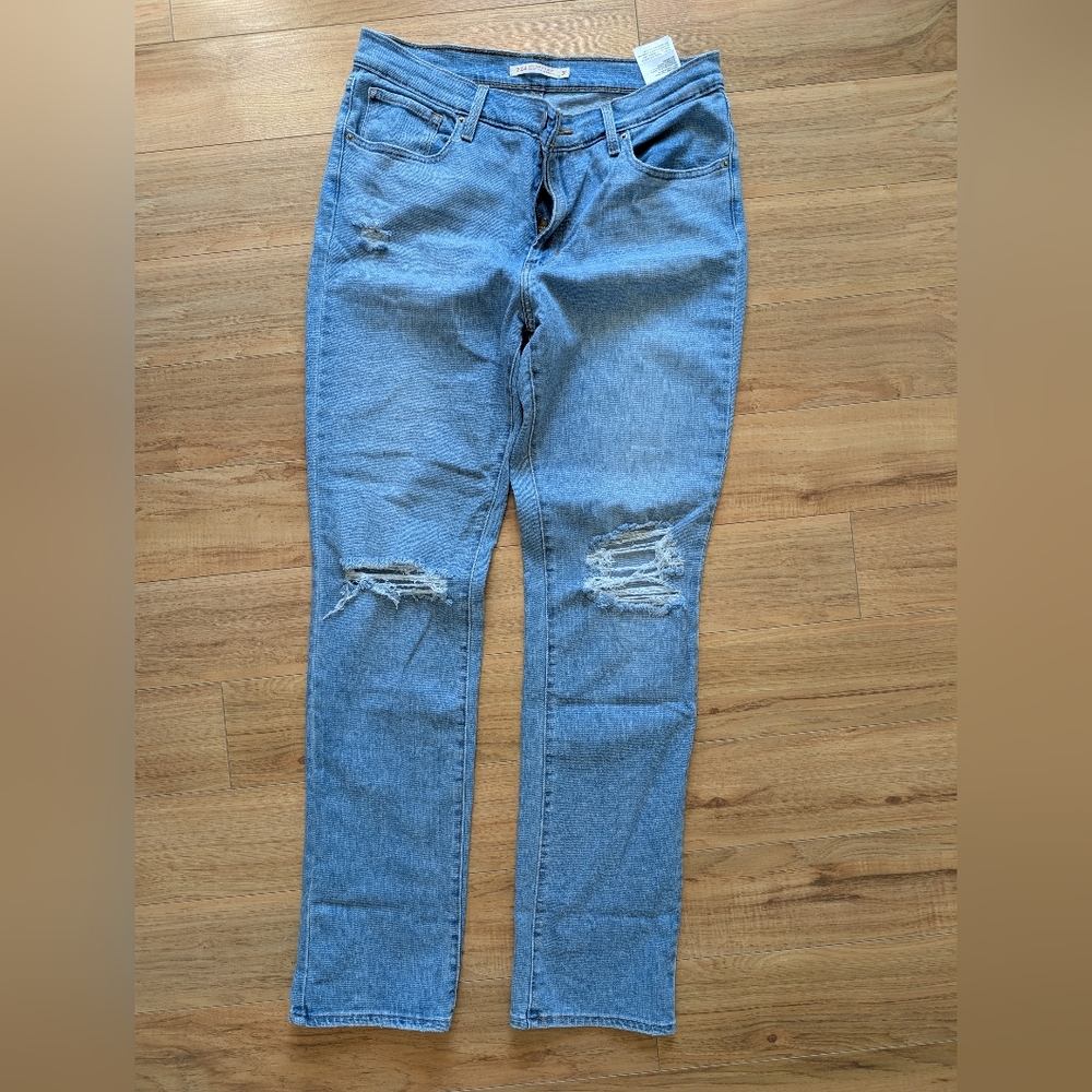 Classic Blue Distressed Women Jeans